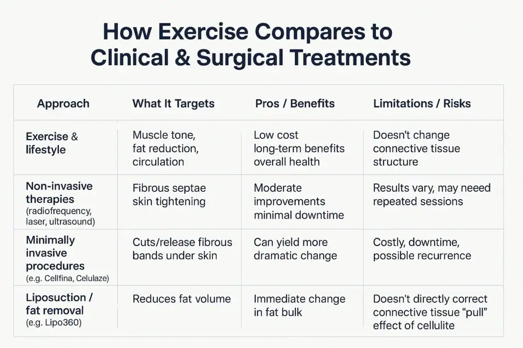 Sculpting Your Bum: Can Toning Exercises Really Reduce Cellulite? 2 How exercise compares to treatments from Lipo 360 Hertfordshire